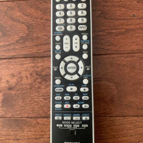 Toshiba TV-VCR Remote Control CT-90275 Black OEM Genuine Original - Picture 1 of 2